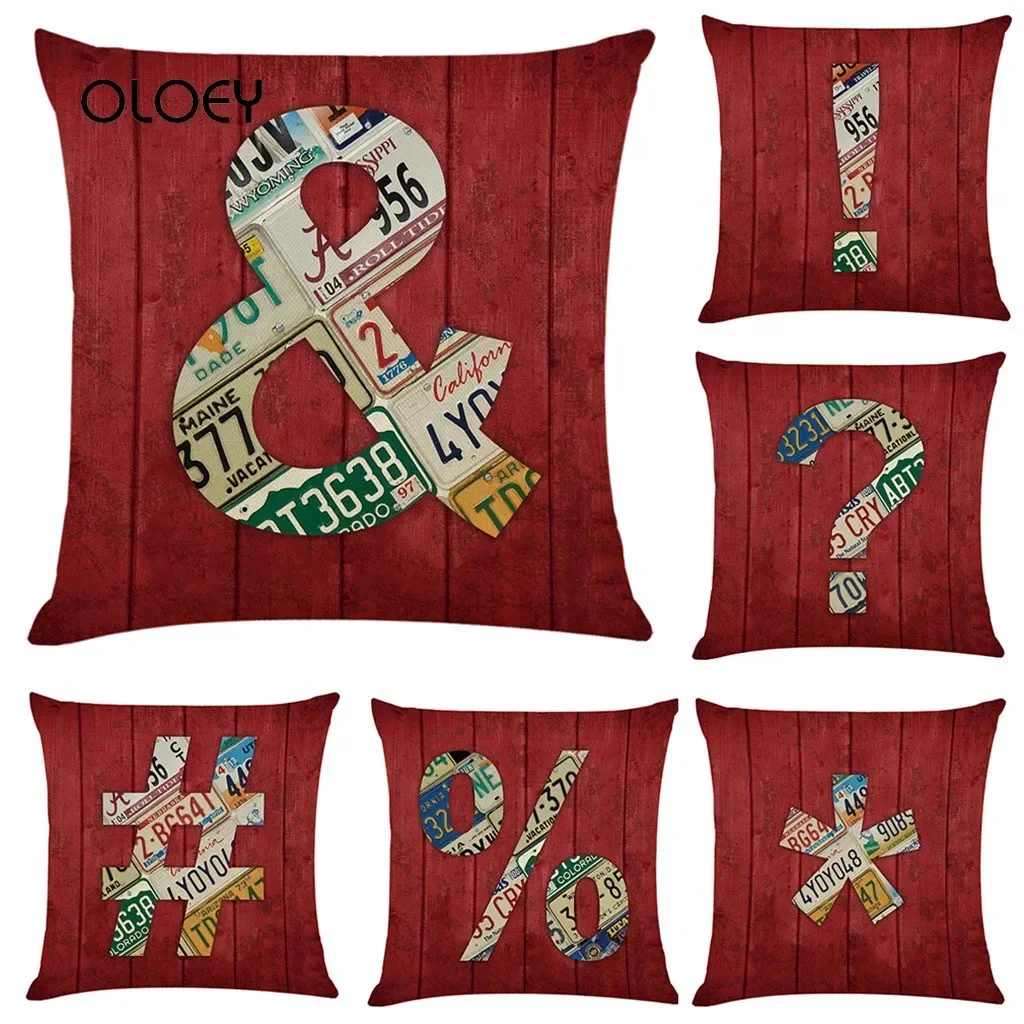 

Чехол для подушки из полиэстера с буквенным логотипом для дома, спальни, офиса, отеля, украшение для автомобильного сиденья, чехол для подушки, свадебный индивидуальный подарок 45x45 см