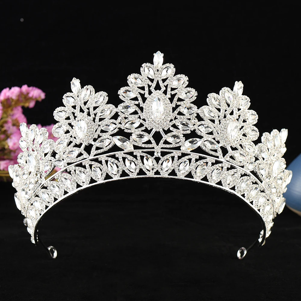 Luxury Crystal Gem Bridal Crown Ornaments Fashionable Noble Banquet Wedding Jewelry Women's hair Accessories