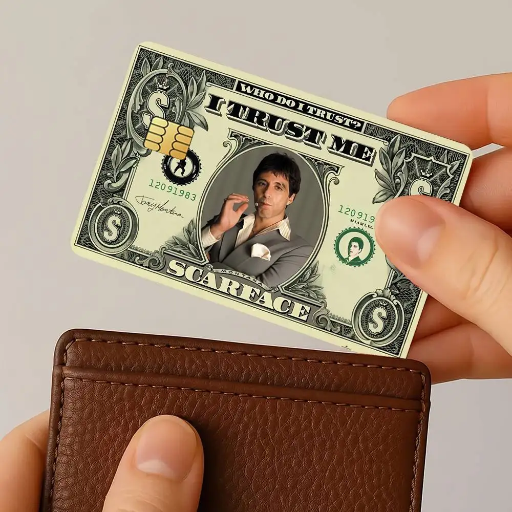 Movie Scarface Credit Card Stickers Skin For Bank Bus Metro 4PCS Cover Film Gift