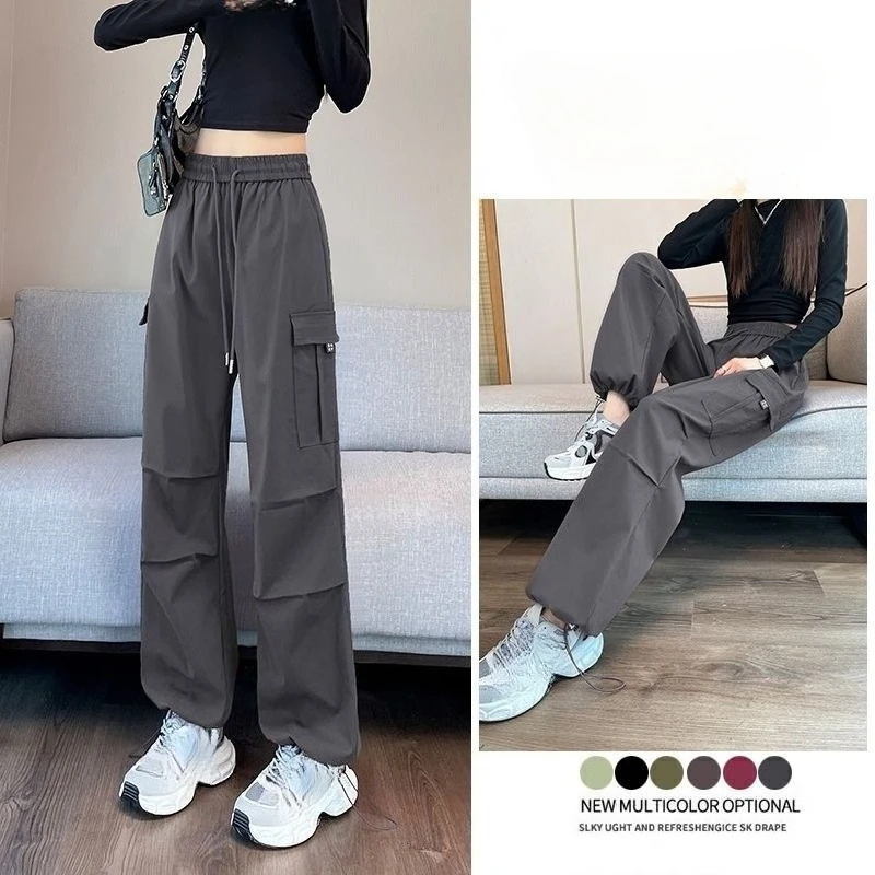 Harajuku السراويل البضائع غير رسمية فضفاضة Sweatpants الشارع الشهير ملابس حريمي الربيع والخريف الرجعية عالية الخصر السراويل موضة بنطلون