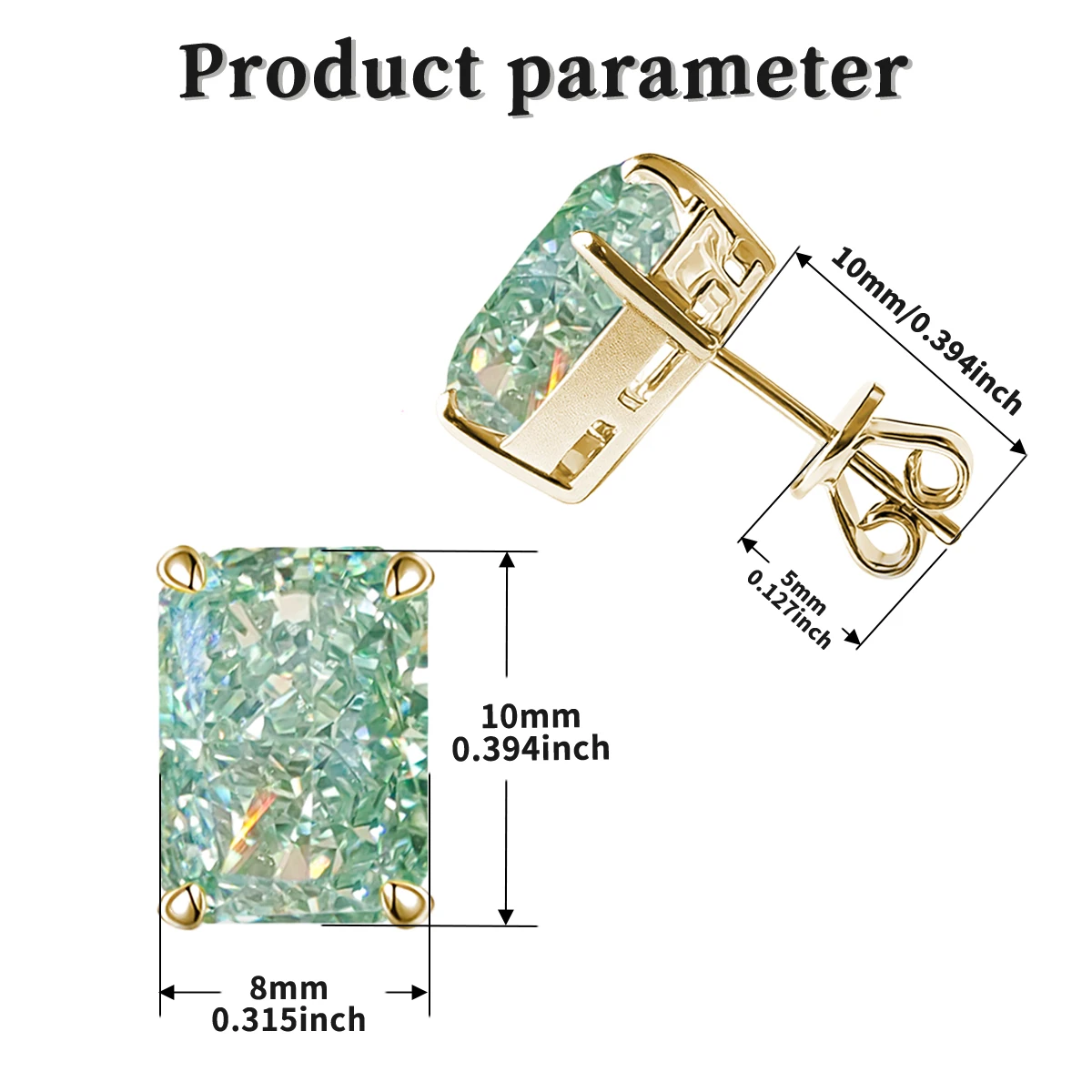BOCARMAN S925 Silberohrringe, schimmernd, minimalistisch, elegante Ohrringe mit eisgeschnittenen Diamanten und hochkarätigen Diamanten, inklusive Geschenkbox – Detail 5