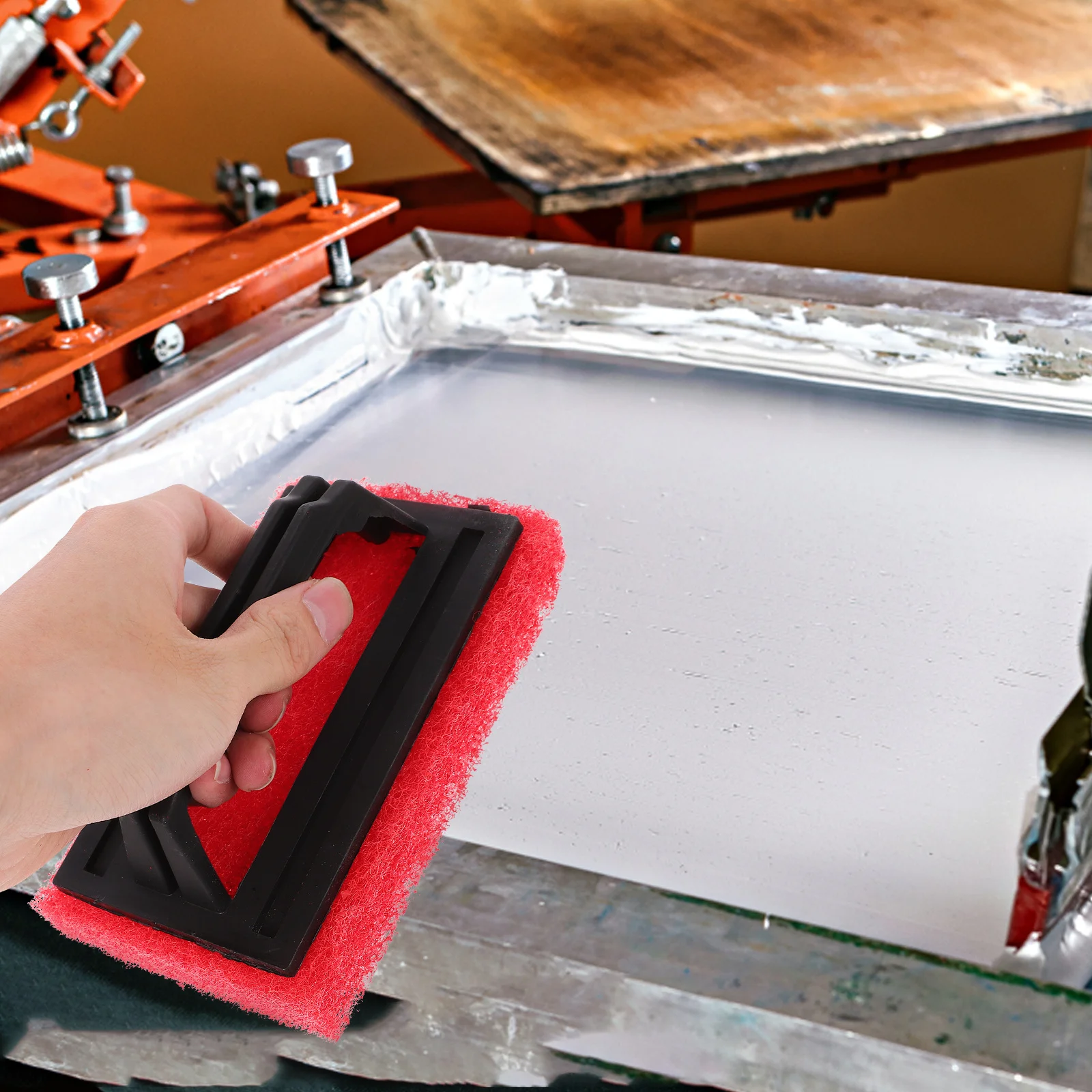 

3Pcs Screen Printing Scrub Pad Ink Remover Clean Brush Durable Practical Compact Textile Graphic Hand Printing