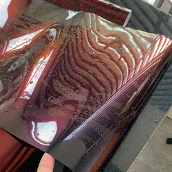 50cm*300cm Highest Quality PET Flowing Dark Red Vinyl car Wrap Film high Glossy Chameleon Madeira Red Waterproof Foil Sticker