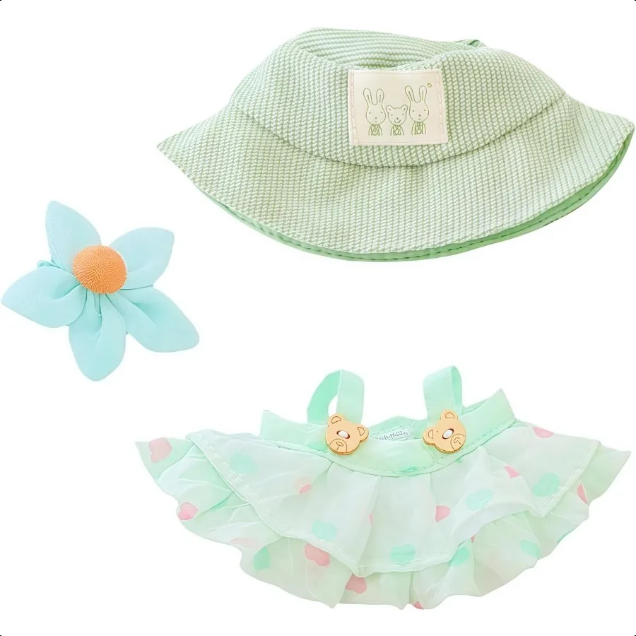 17cm Doll Clothes Set No Doll 3 Pieces Dr Outfit Set for 6.7inch Doll Suit Fashion Chic Hat Clothes Accories for 1st 2nd 3rd Ge