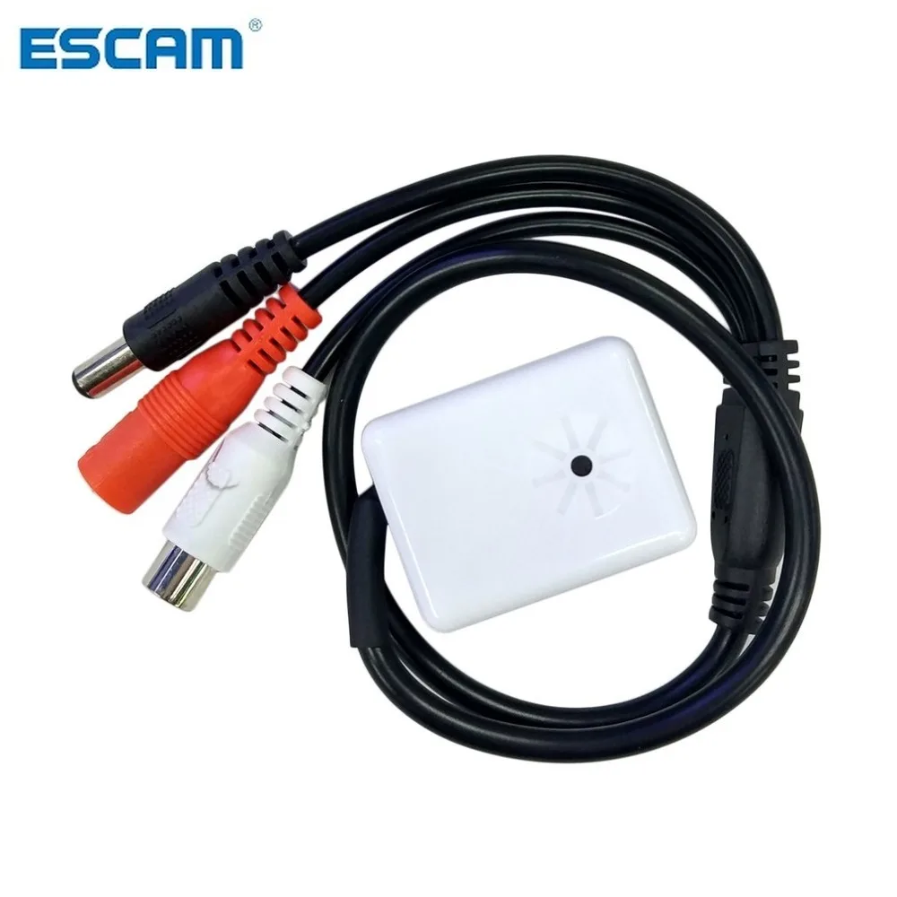 ESCAM Universele Monitor Gebruik Microfoon Professionele Hoge Gevoeligheid Kleine CCTV Microfoon MIC Audio Pickup Apparaat