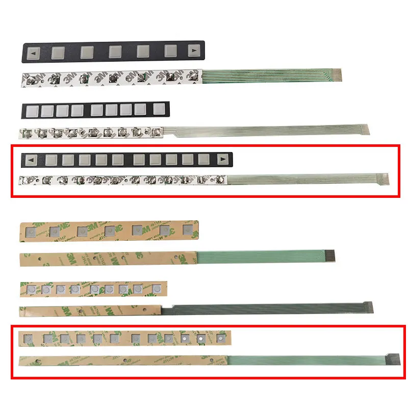 FANUC A86L-0001-0298 / A98L-0005-0252 CNC membrane keypad button bar available in 7, 9, or 12 key versions for Fanuc machine