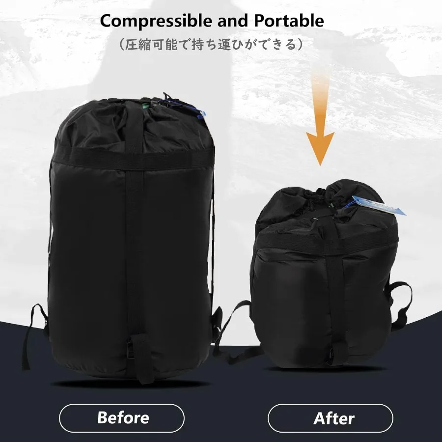 كيس ضغط نايلون خفيف كيس النوم ضغط الاشياء كيس توفير المساحة والعتاد للتخييم التنزه الظهر السفر #3