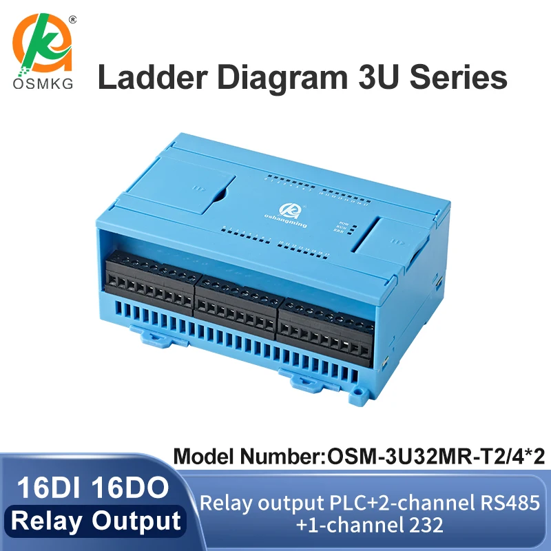 

oshangming 16 Input 16 Relay Output PLC RS485 RS232 Modbus Rtu ladder Diagram PLC Controller