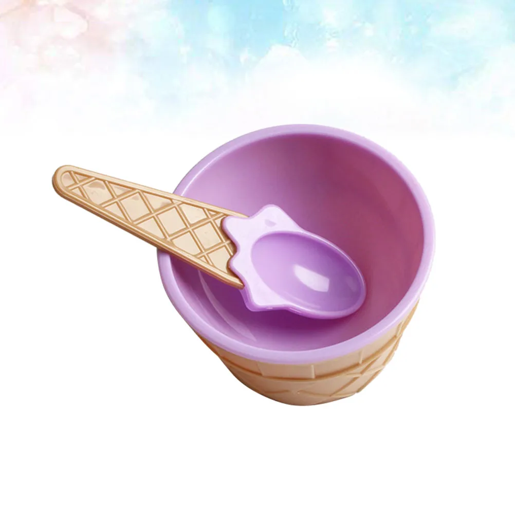 

Ice Cream Bowl Set Sundae Cups Double Layer for Dessert Bowls with Spoons Mixing