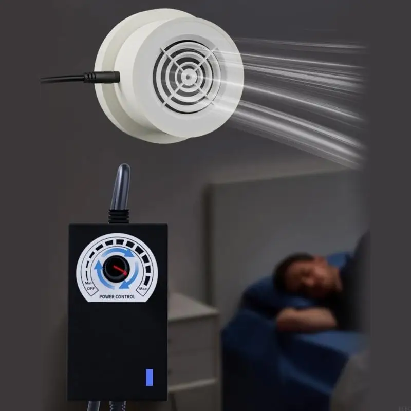 H58C منفاخ صغير محمول مروحة لاصقة مضمنة للتهوية الفعالة في المساحة المحدودة، سرعة 5190 دورة في الدقيقة، منفذ طاقة 5.5 × 2.1 مم