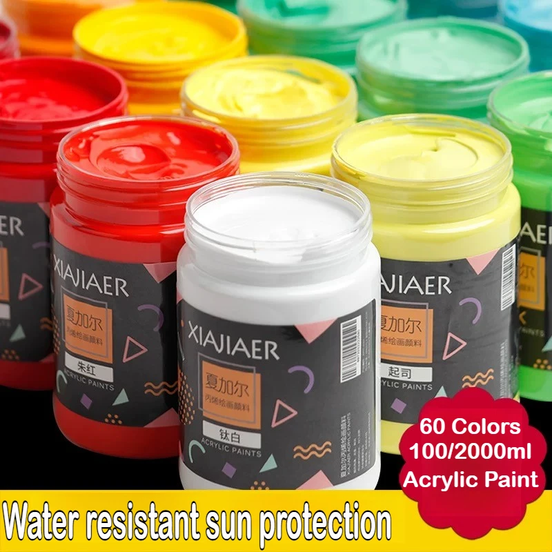 

Профессиональные 40 цветов, 100/2000 мл, акриловые краски, пигменты для рисования, художественная живопись, водостойкий пигмент, школьные принадлежности, канцелярские принадлежности