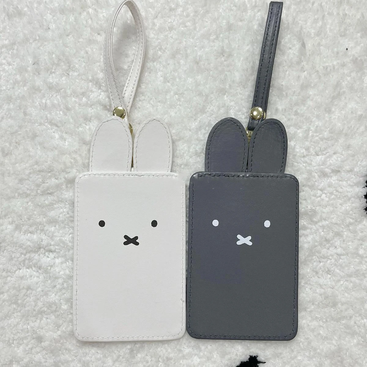 Держатель для карт Miffy с рисунком милых ушей, студенческая детская еда, карта доступа к автобусу, рабочий идентификатор, практичная сумка для карт