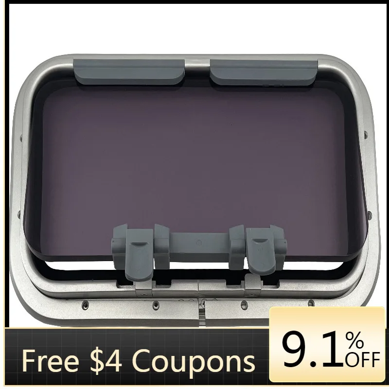 

STLF High Quality MARINE Rectangular Porthole, Aluminum Alloy Frame, Tempered Glass Skylight, RV and Yacht Window Accessories