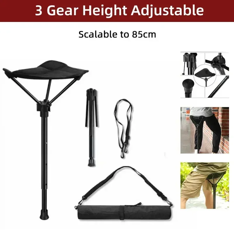 

Telescopic Triangle Stool One Leg Stool Mini Portable Outdoor Travel Queuing Camping Maza Fishing Chair Beach Chair Stool