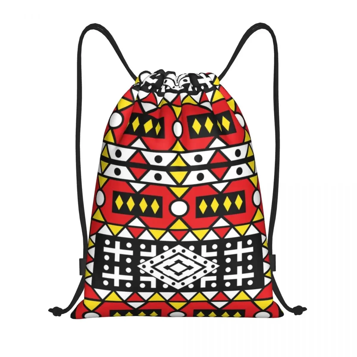 

Custom Kizomba Samakaka Ankara Print Drawstring Bag Men Women Gym Sports Sackpack African Wax Design Shopping Storage Backpacks