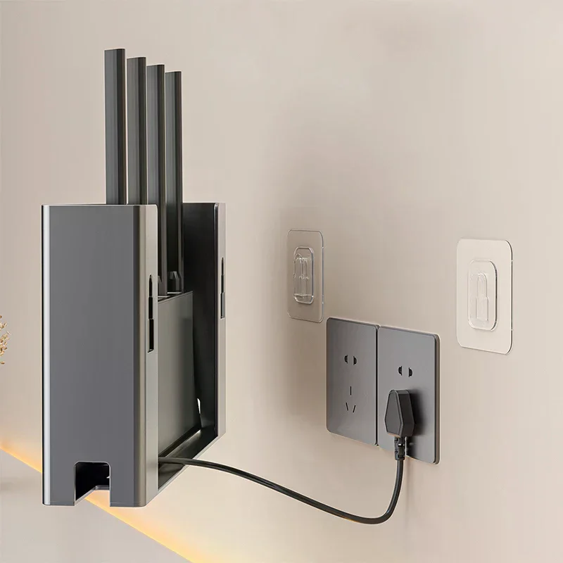Minimalist Wireless Router Storage Box Without Drilling Wall Hanger For The Living Room WiFi Router Holder And Storage Shelf