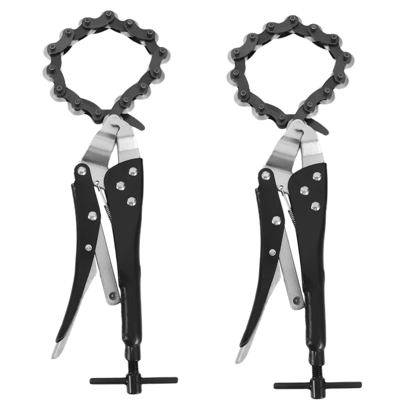 2X Chain Exhaust Tube Pipe Cutter Multi Wheel Blade Tail Pipe Cutter Chain Cutter Automotive Exhaust Cutter Tool