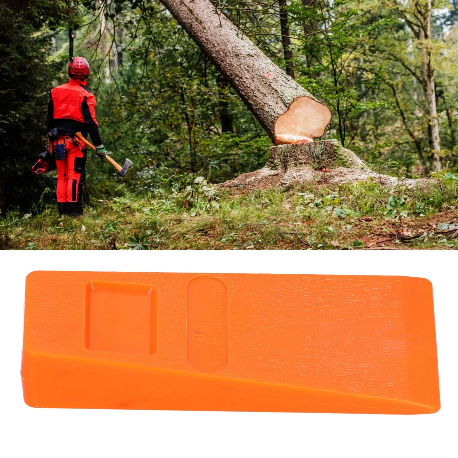 5.5in Professional Orange Logging Tree Cutting Wedge Made of Selected Engineering Plastics Light Weight Woodworking Accessories view 4