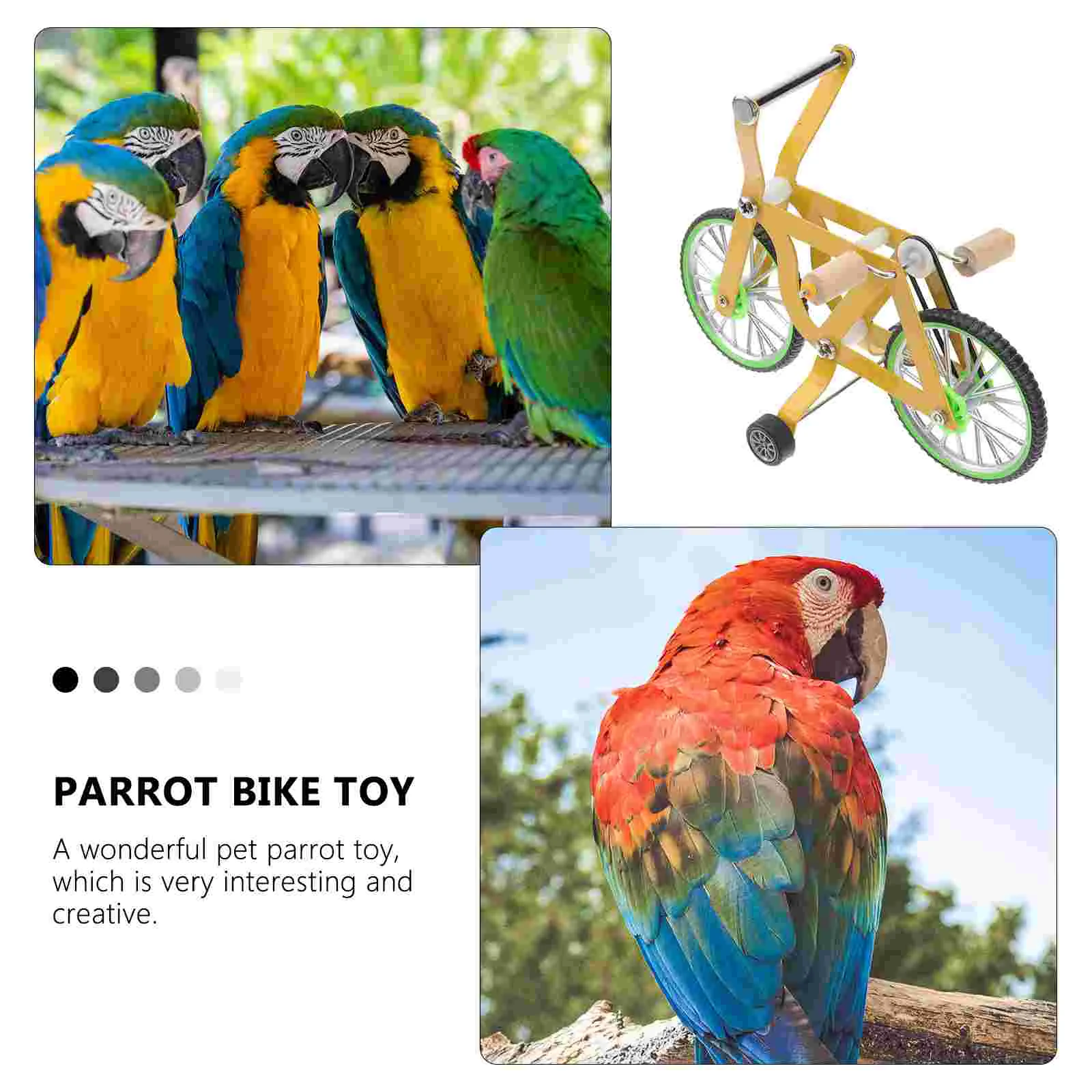 Parrot Cage Plaything Macaw Playing Toys Parrot Intelligence Toys Conure Cage Playset Bird Interactive Plaything Parrot Bike Toy