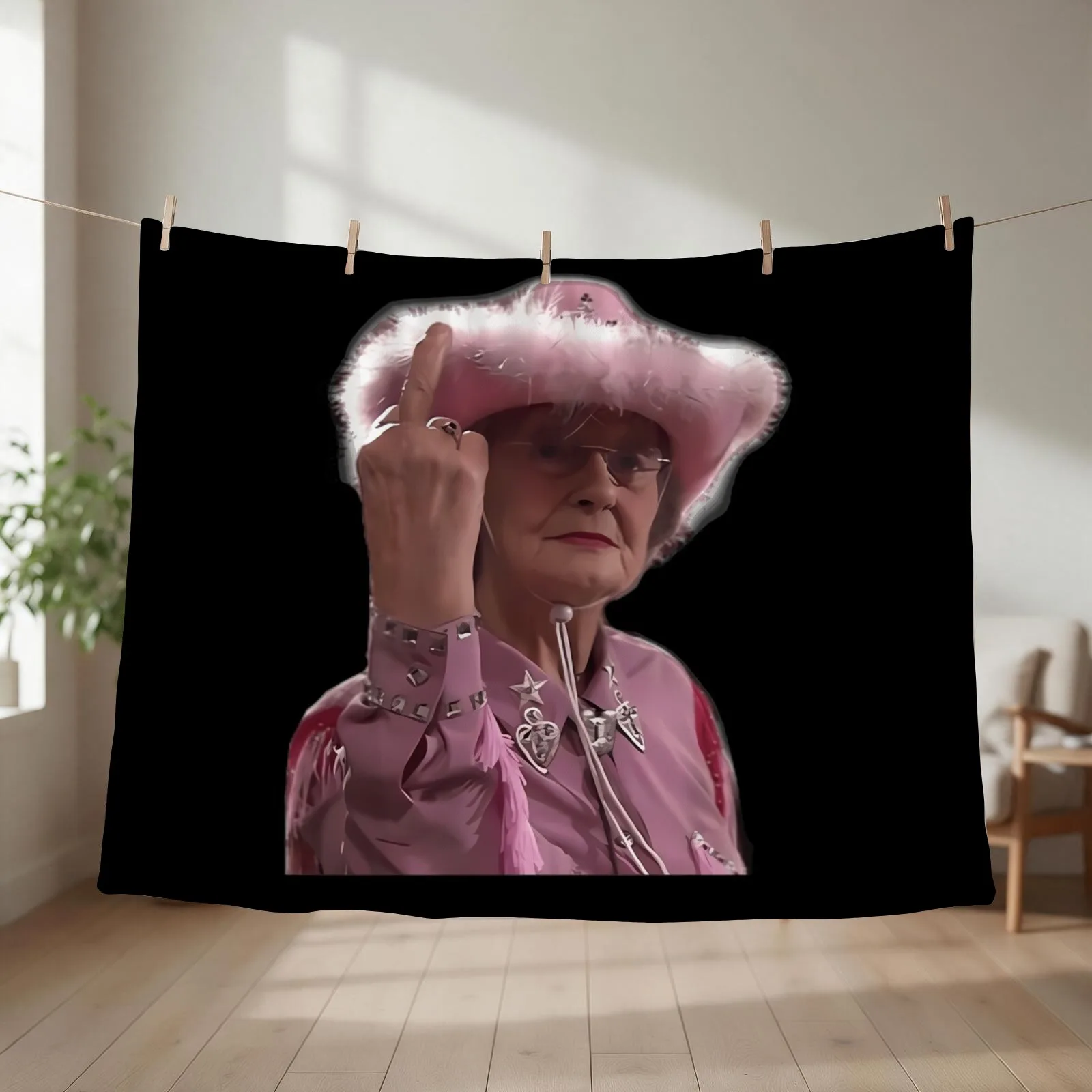 Doris Gavin Stacey Middle Finger \t Throw Blanket couch cozy soft plush fuzzy picnic outdoor blanket