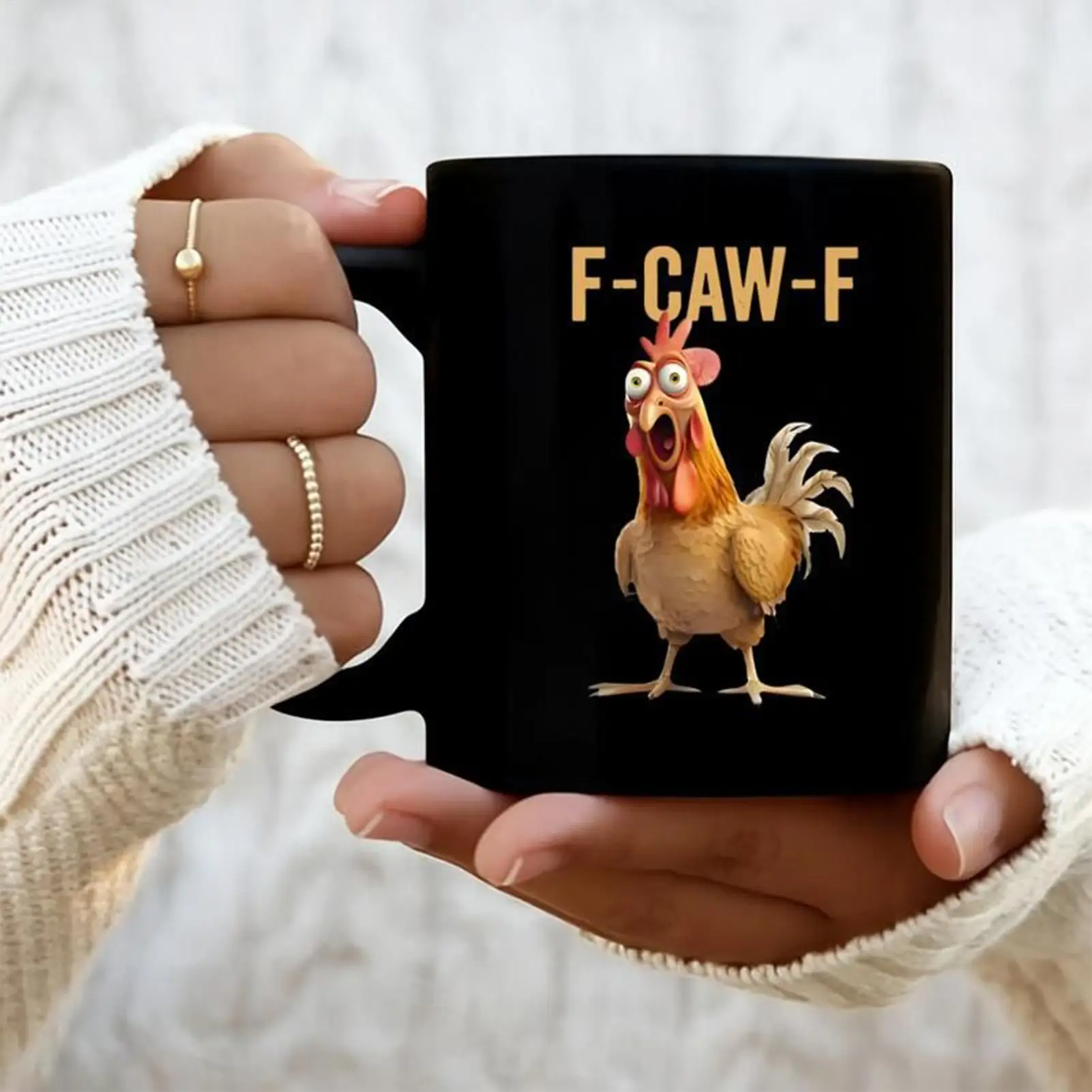 Coffee Mug Funny Drinkware Decoration Rooster Pattern Ceramic Water Mug For Tea Milk Chocolate Beer Home Camping Hotel Apartment