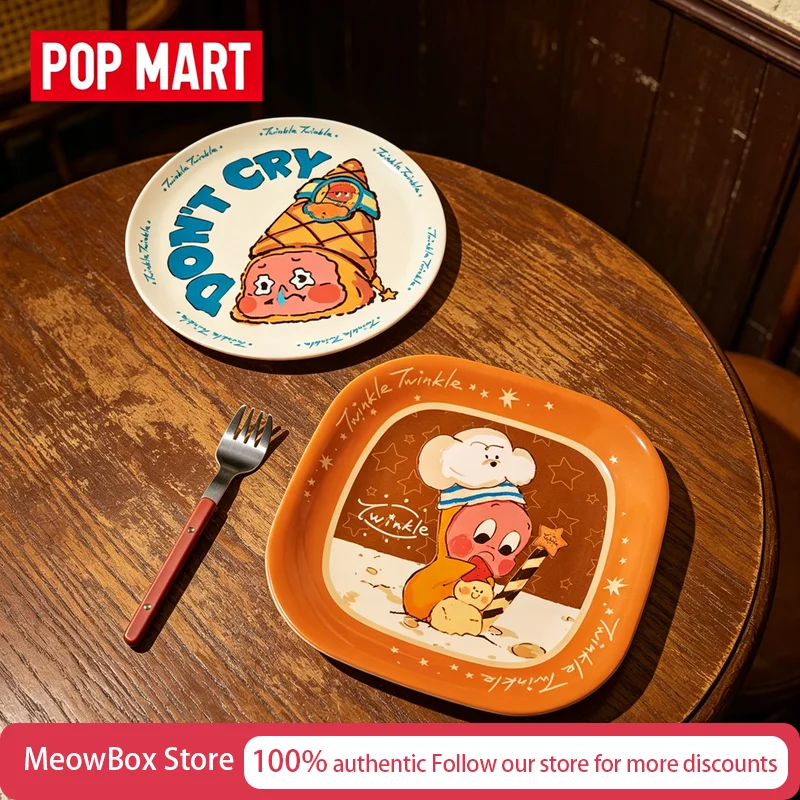 

Оригинальные круглые и квадратные тарелки Pop Mart Twinkle Twinkle Moon Galato Series, украшения для кухни, милые сувениры, тайные коробки