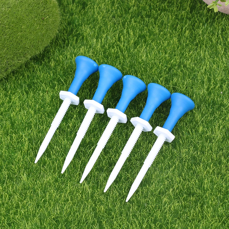 5Pcs/Box New Blue Plastic Golf Tees Height can be adjusted freely More Durable Golf Plastic Tees Golf Accessories For Golfers