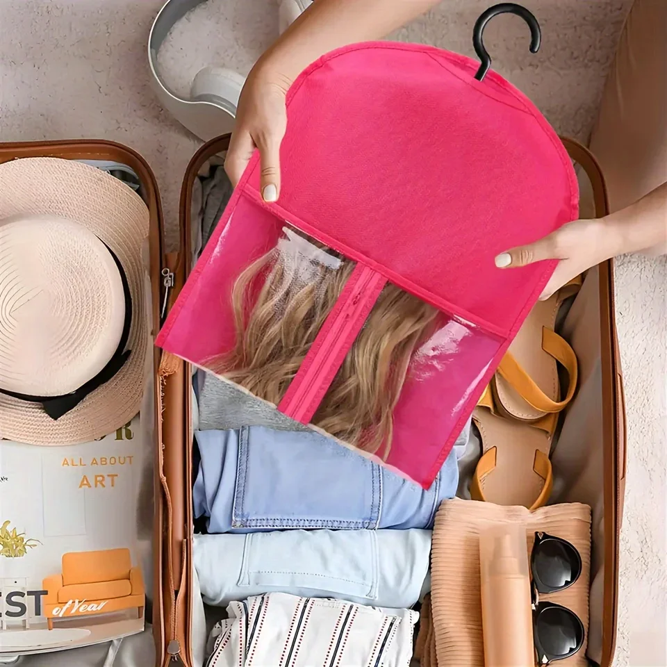 

Wig Storage Bag Extra Long Hair Extension Storage Bag With Hanger For Wigs Hair Extensions Hairpiece Wig Bag With Wig Hanger