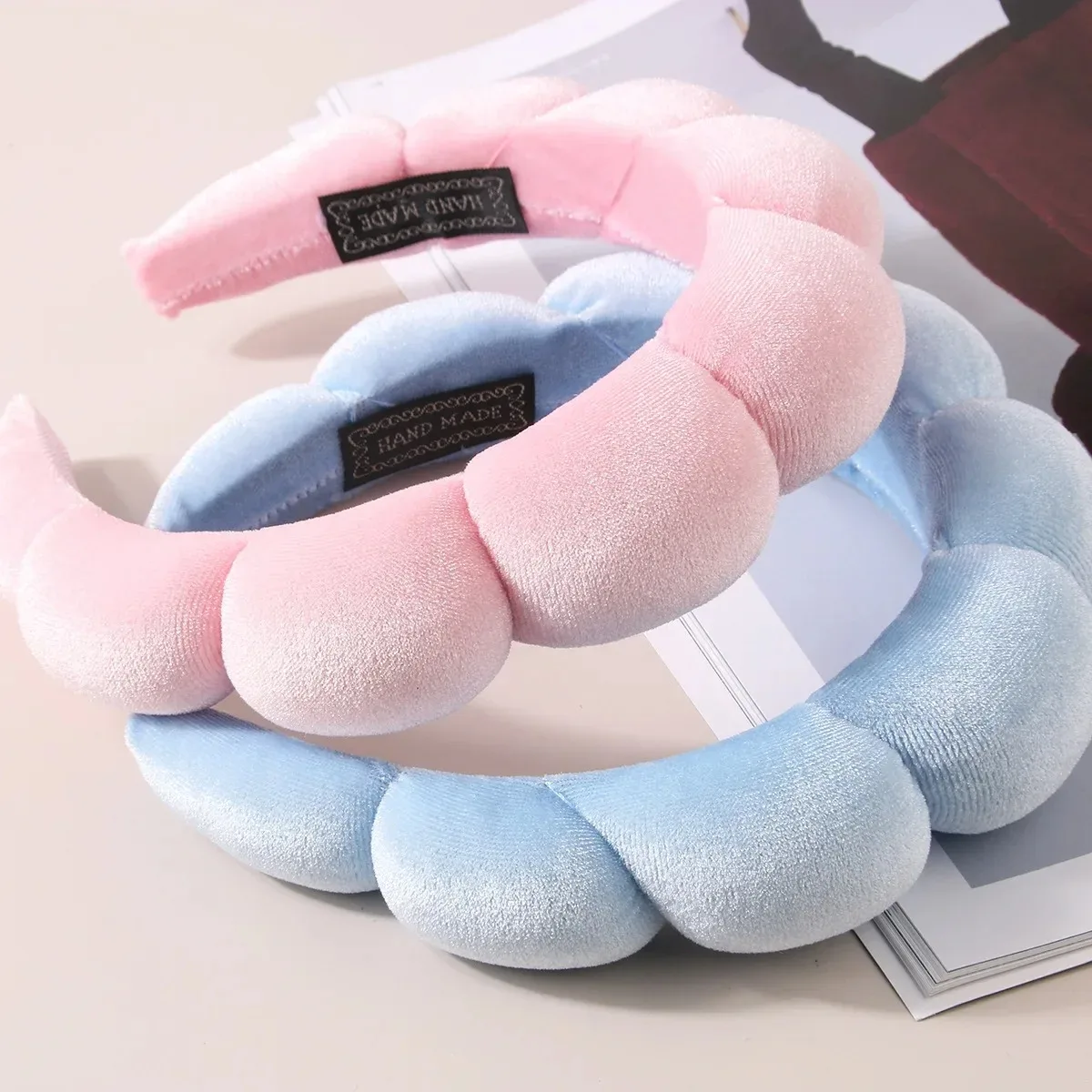 

4pcs Skincare Accessories For Face Wash Skincare Hair Accessories，Sponge Spa Headbands & Wristband Set, For Washing Face Makeup