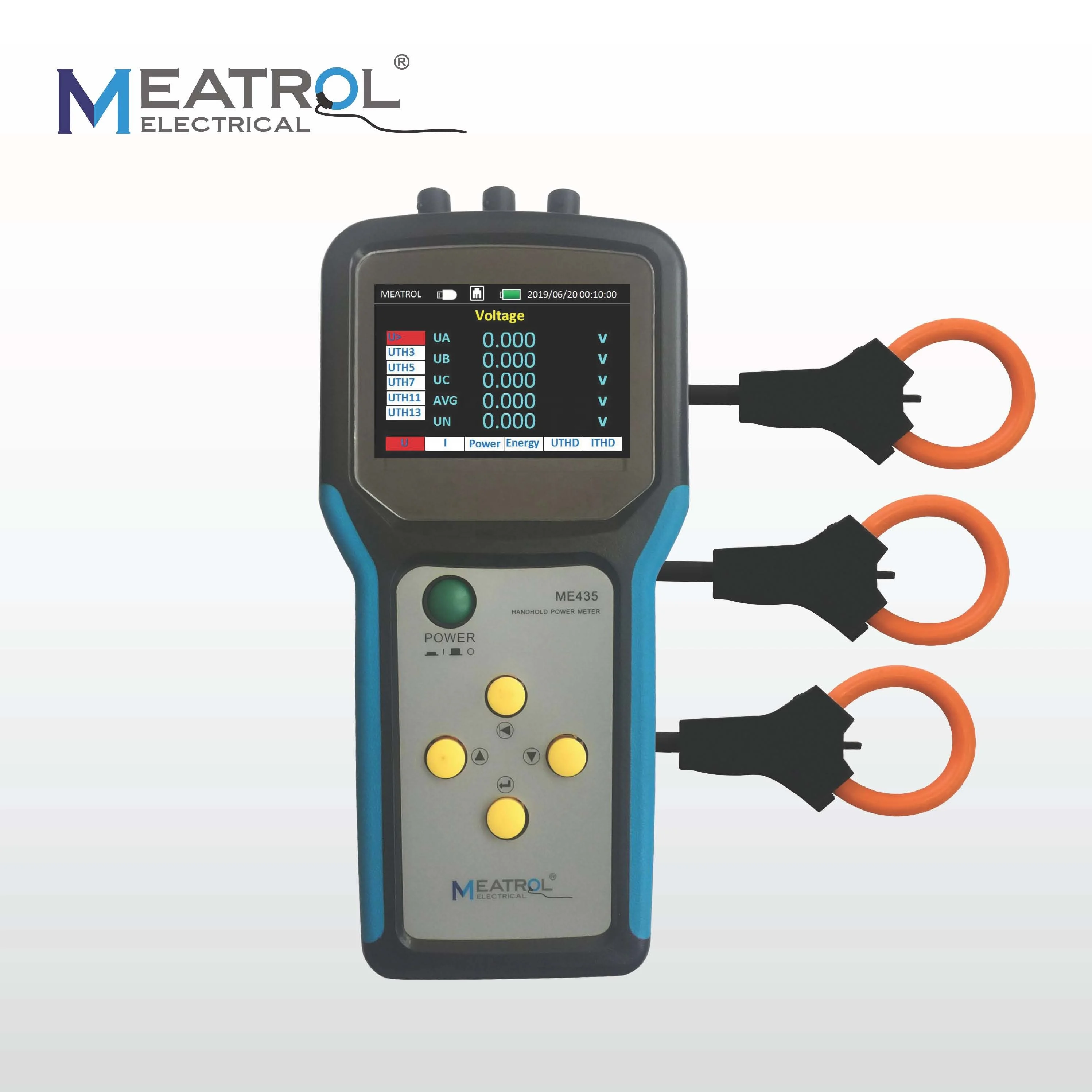 ME435 Portable Data Logger Electricity Consumption Monitoring Three Phase Single Phase Power Data Logger