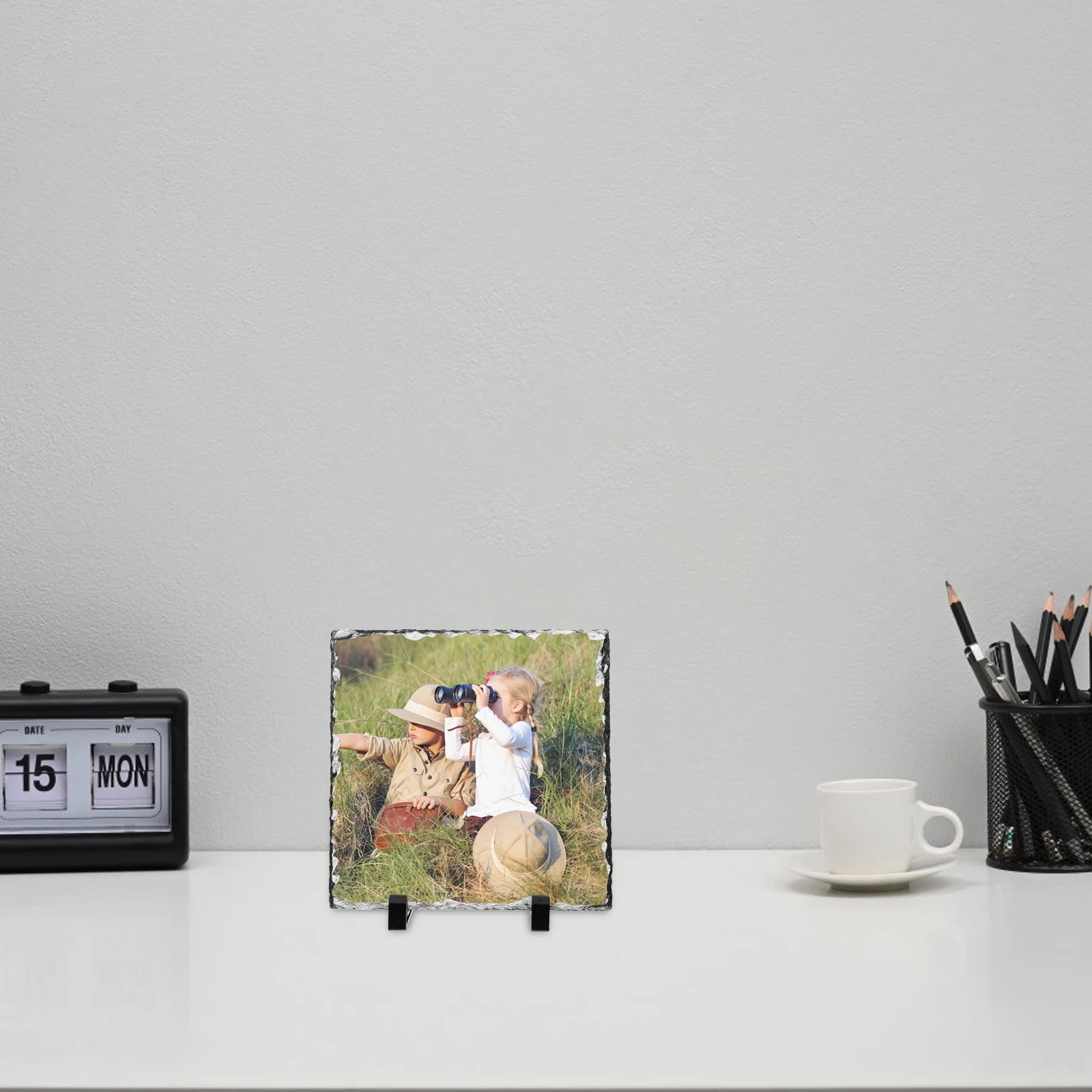 

1 Set Sublimation Blank Rock Photo Frame Heat Transfer Diy Stone Precision Craftsmanship Decorative Home Wall Bedroom