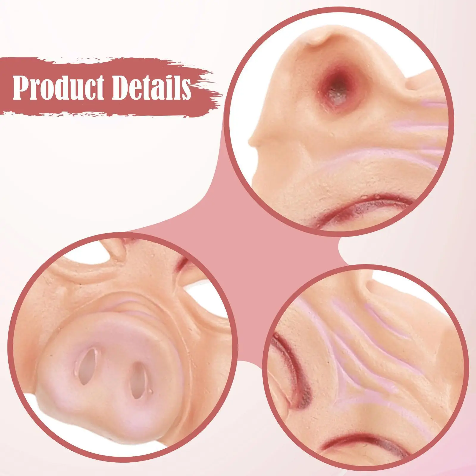 قناع خنزير الهالوين من اللاتكس رعب مبتكر ومخيف لمهرجانات الحفلات التنكرية #5