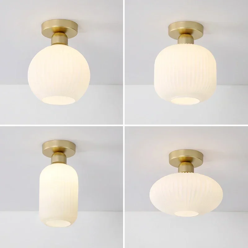 

Minimalist LED Ceiling Light for Bedroom Kitchen Dining Room Home Decoration Indoor Aisle Ceiling Lamp Gold Glass Chandeliers