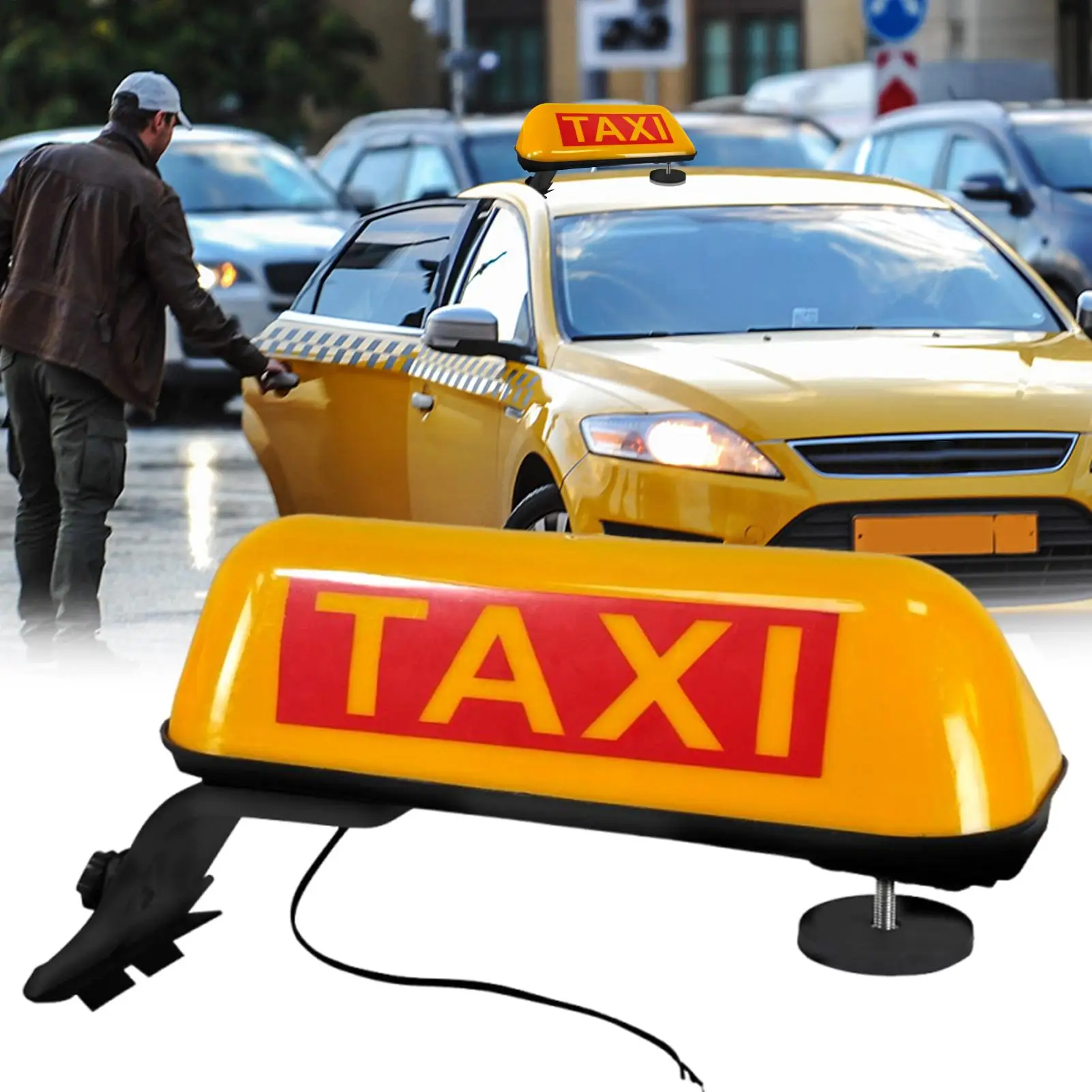 

Car Taxi Signs 12V Top Roof Light LED Lamp Display Bright Magnetic Sign Car Accessories For Rideshare Ride Hailing Auto Share