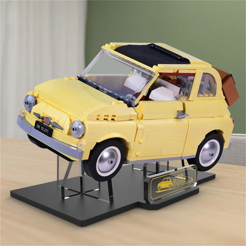 Display Stand for Lego Fiat 500 (10271), 5MM Acrylic Stand for Lego 10271 (No Model Set Included)