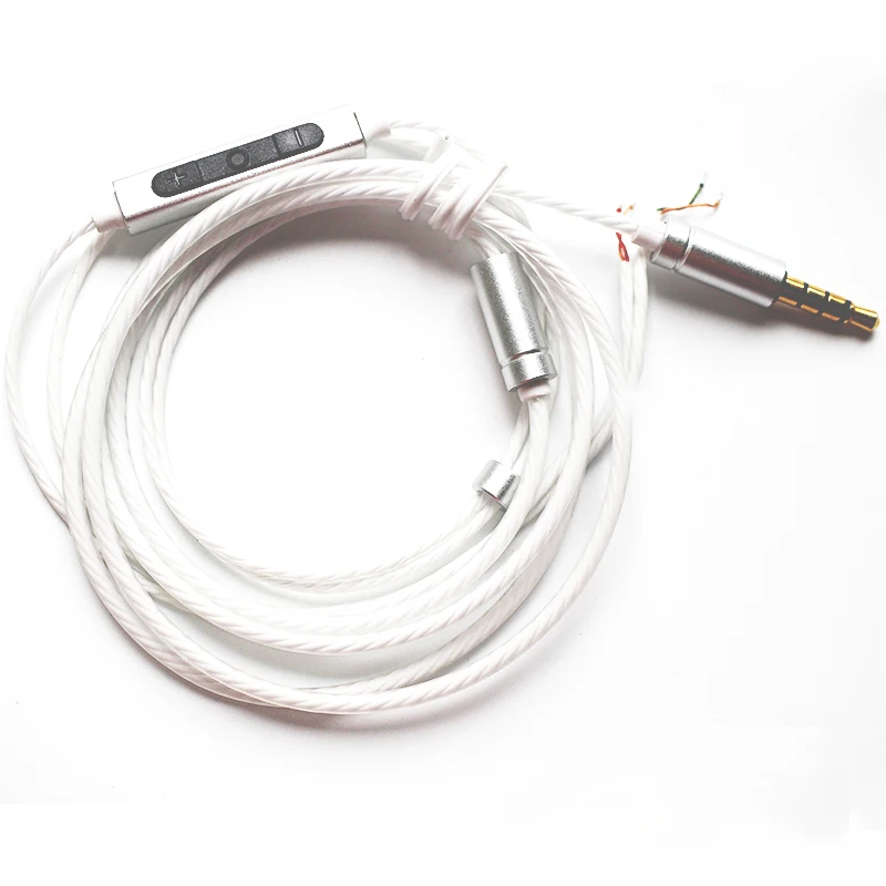 マイク付き銅ケーブル,3.5mm,1ピース,イヤホンアクセサリー,ボリューム修理ヘッドセット