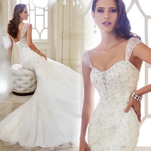 

Glitter Mermaid Wedding Dresses Garden Wedding Dress High-end Wedding Dress Luxury Brides Wedding Dresses Customized