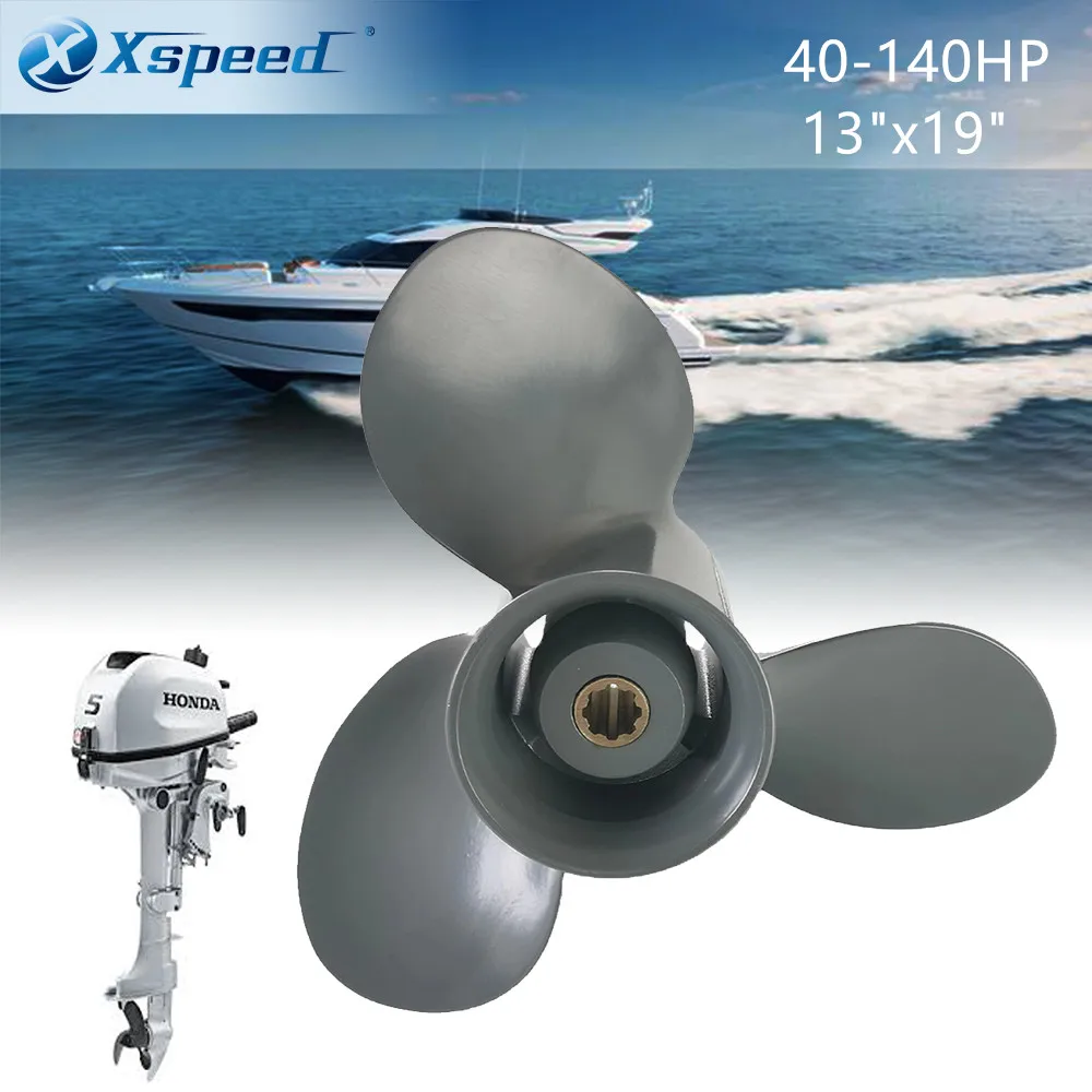 

Xspeed Propeller 13x19 Fit Honda Outboard Engine40-140HP Aluminum 15 Tooth Spline