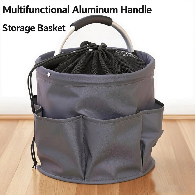 17L Foldable Storage Organizer Bag with Handle, Outdoor Picnic Tote Basket, Cleaning Supplies Caddy & Multipurpose Tool Bag
