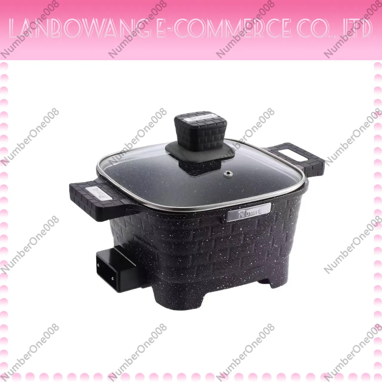 4L Non-Stick Electric Hot Pot EU Plug Aluminum Alloy Temp Control Shabu Shabu