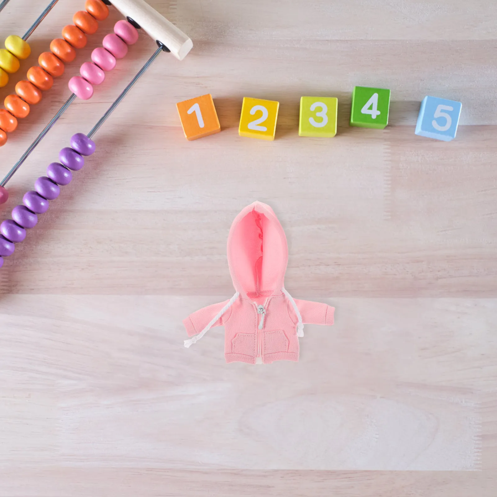 

Miniature Cute Dress Up Hoodie for 1 12 Scale Tiny Pink Soft Fabric DIY Play Clothes Accessories Outfit for Collectors