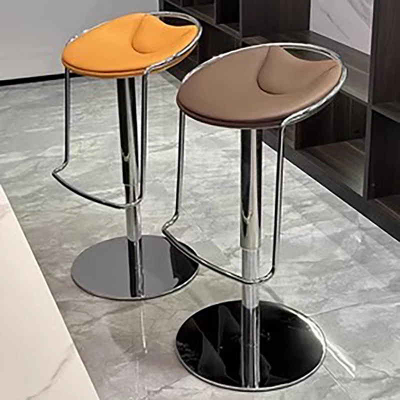 Swivel Industrial Bar Chairs Relaxing Reception Design Adjustable Bar Chairs Metal Modern Sgabelli Isola Cucina Bar Furniture