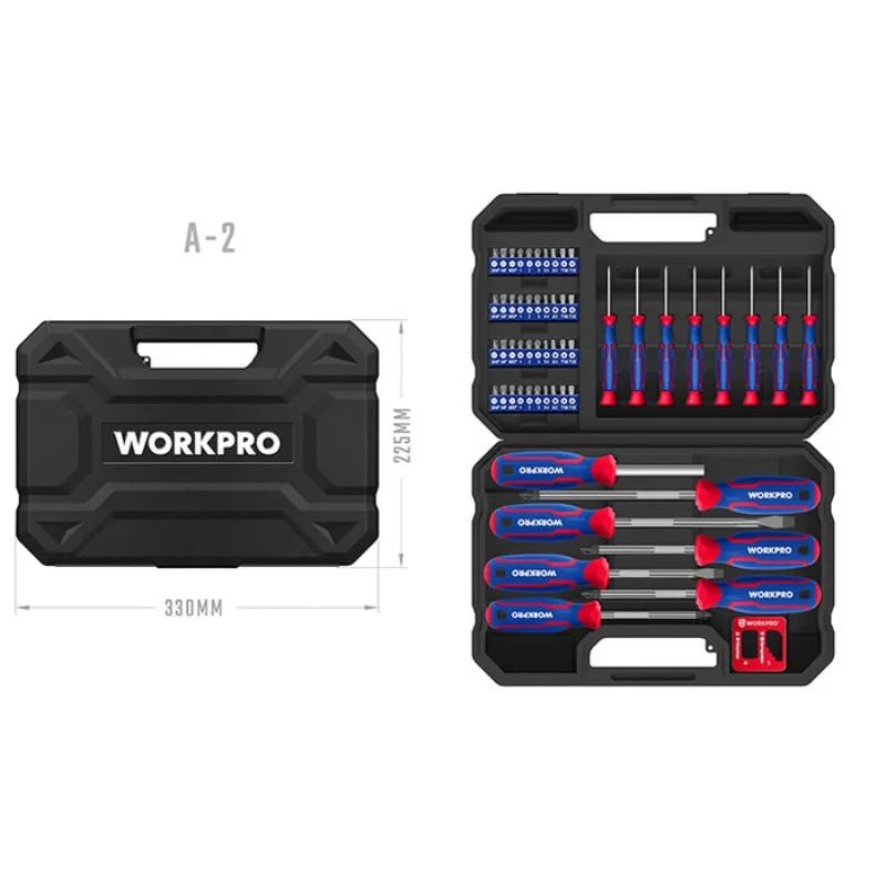 WORKPRO WP200518 56 Pieces Screwdriver and Bits Set  Hand Tools