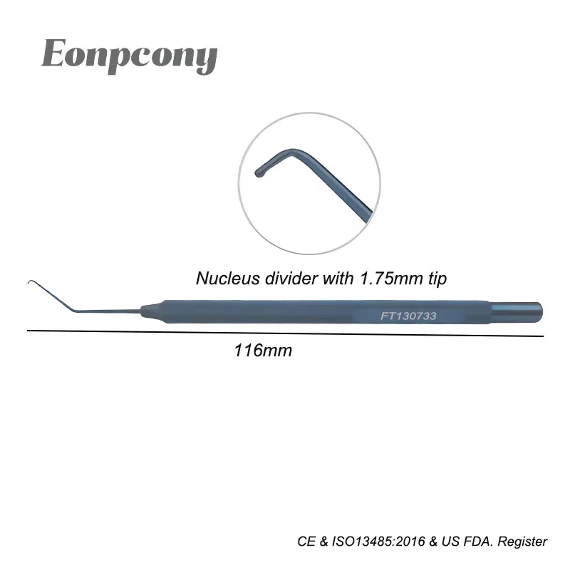 Nagahara Chopper Nucleus Divider With 1.75mm Tip Titanium Alloy Ophthalmic Surgical Instruments