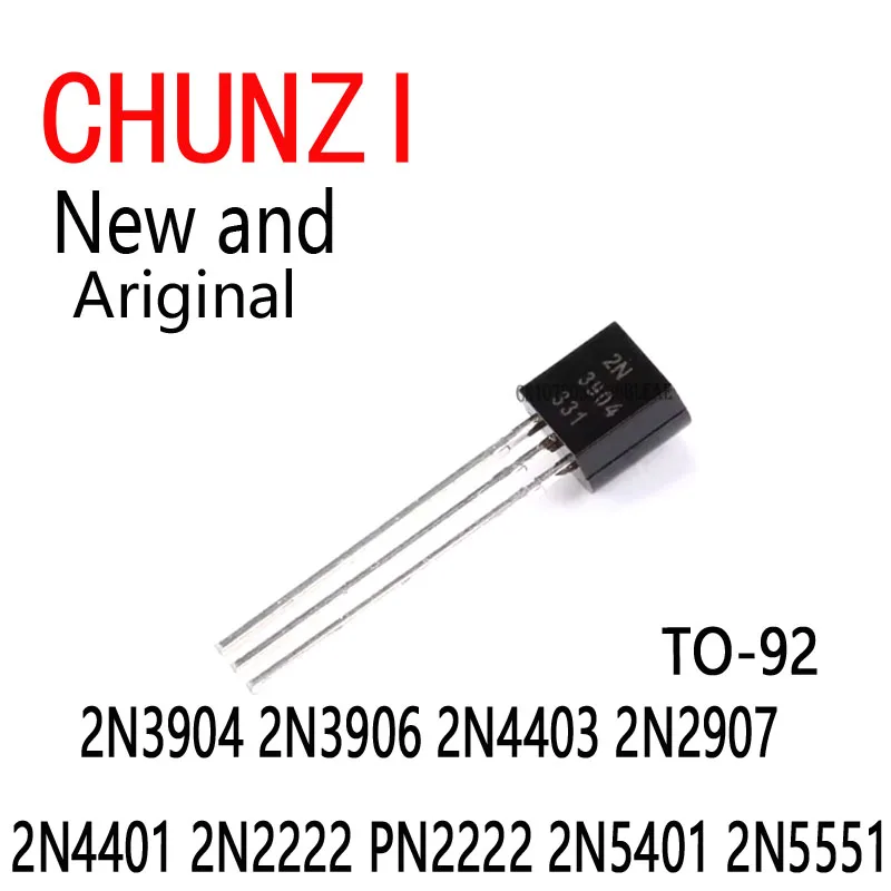 50pcs New and Original Transistor TO-92 2N3904 2N3906 2N4403 2N2907 2N4401 2N2222 PN2222 2N5401 2N5551