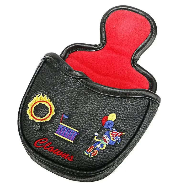 Golf Putter Cover Magnetic Closure PU Leather Golf Club Headcovers Waterproof Golf Iron Head Cover Golf Accessories Supplies