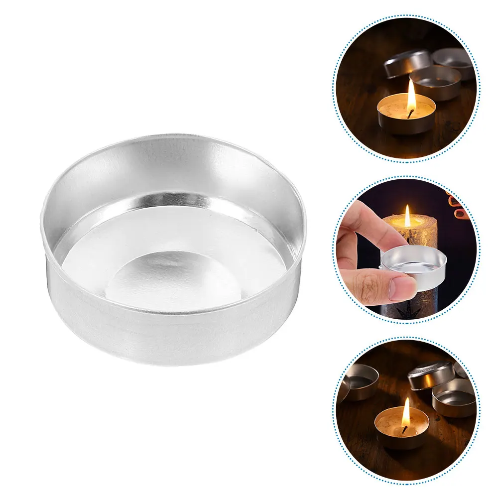 150 Pcs Tealight Empty Aluminum Box Containers for Candles Jar Decorative Jars Wedding Aluminium Cups Bracket