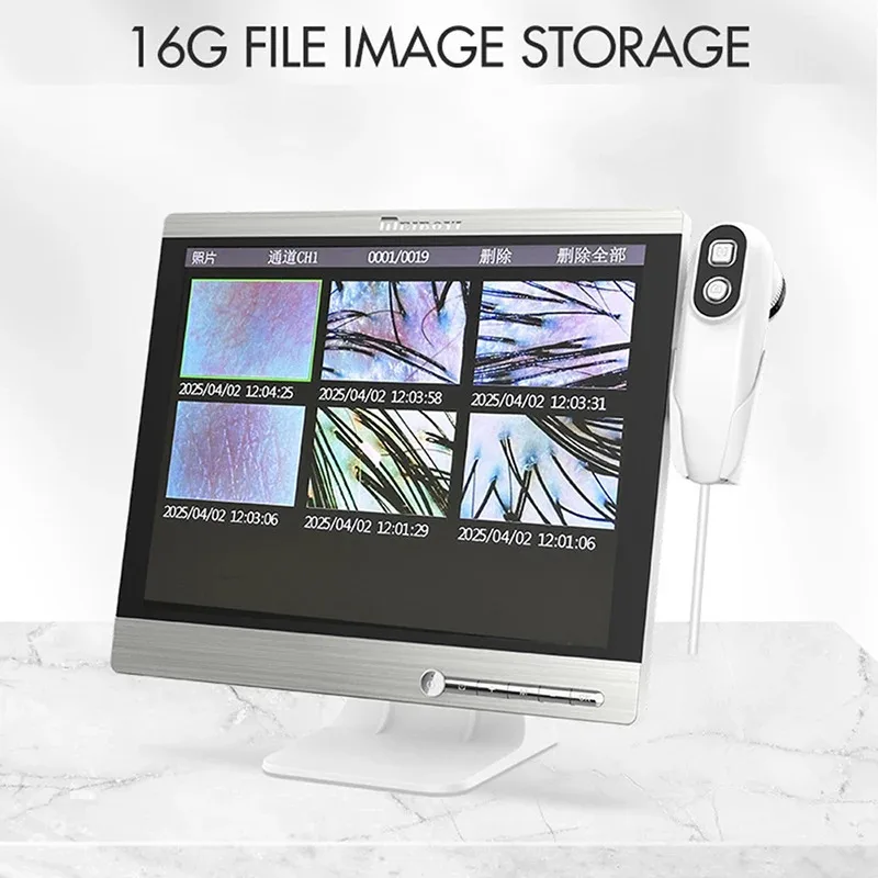 

15inch HD Professional Hair Follicles Scalp Detector Digital Skin Analyzer Microscope Tool High Definition Skin Tester 50/200X