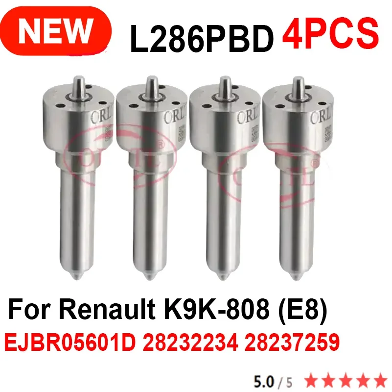 

4PCS L286PRD L286PBD NEW Diesel Nozzle For Renault EJBR05601D 28232234 28237259 166000897R 166007866R 8200794299 H8200827965