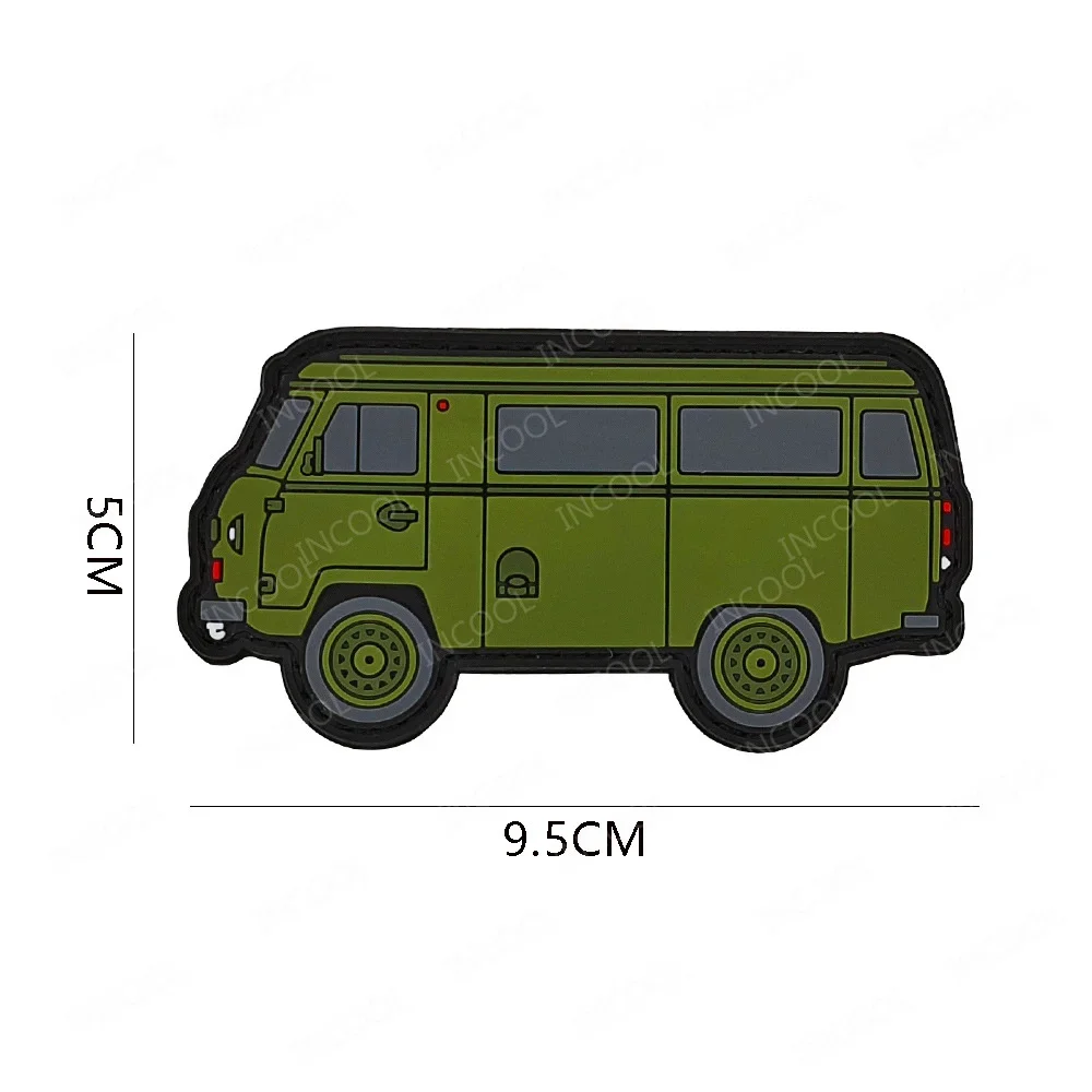 3D PVC Armored Vehicle Tank Patches Outdoor Decorative Tank Rubber Hook Back Patches For Clothing Accessory Shoulder Appliques